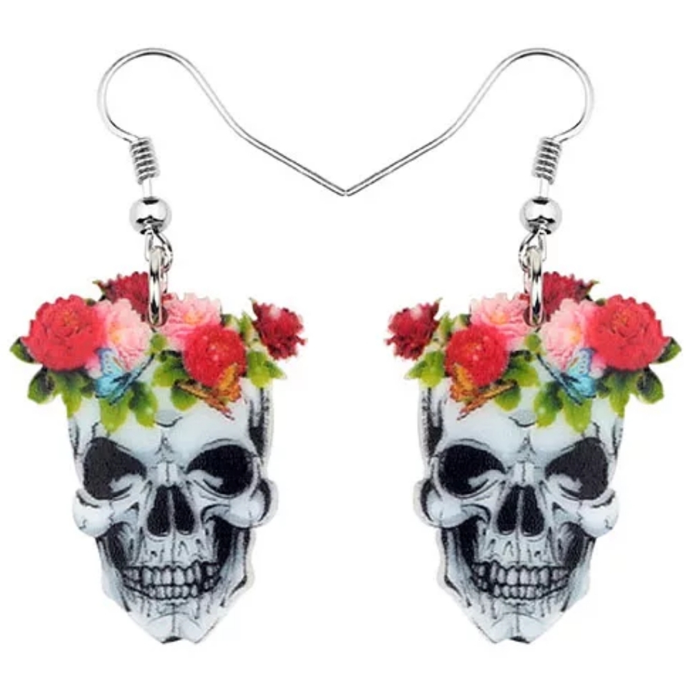 Halloween Day Of The Dead Dangle Earrings